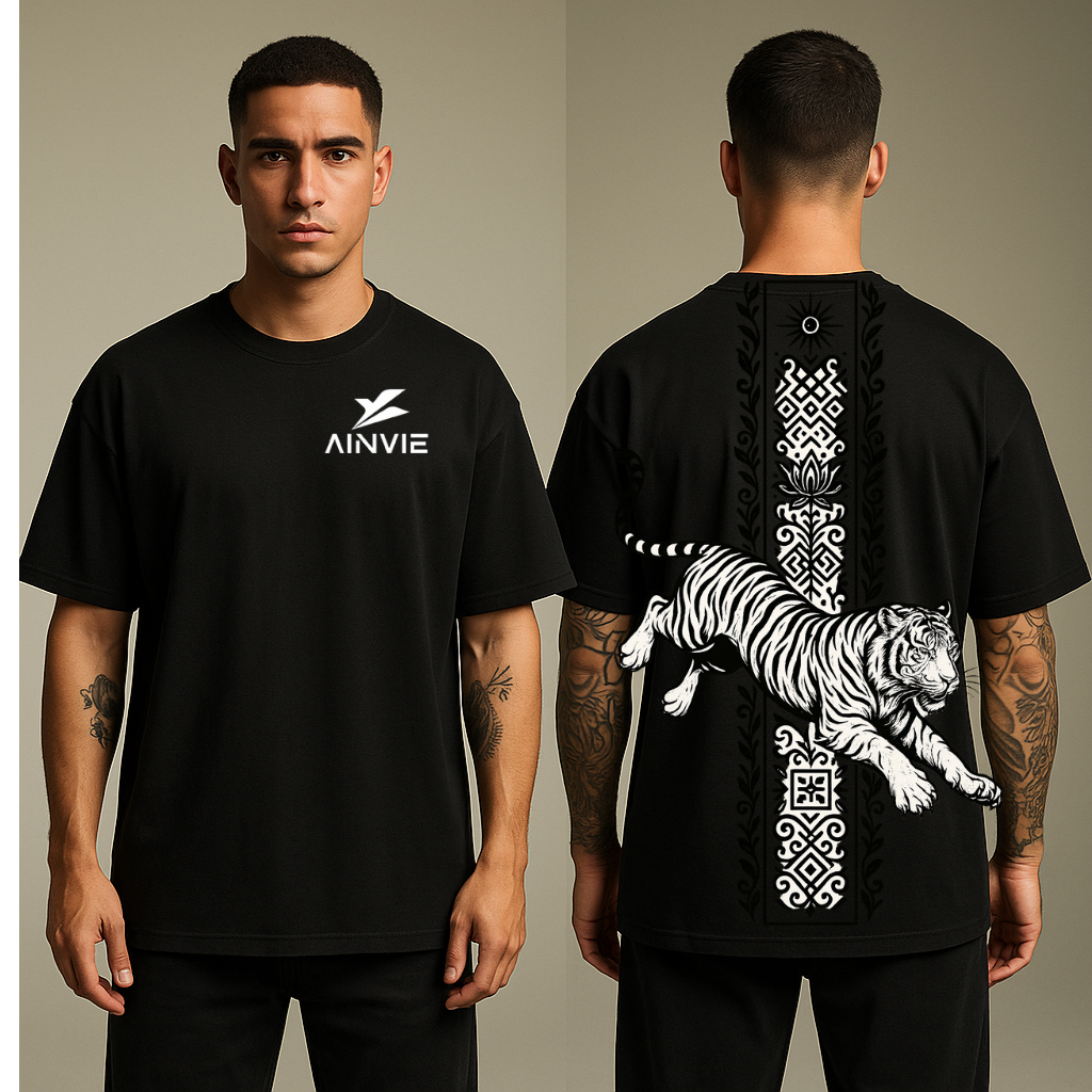 WHITE TIGER --Oversized Premium Tee By AINVIE