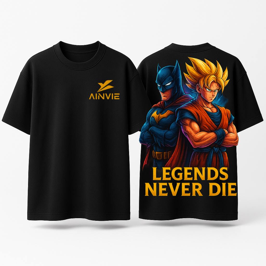 Legends Never Die Oversized T-Shirt – 220 GSM | 100% Cotton Premium Streetwear