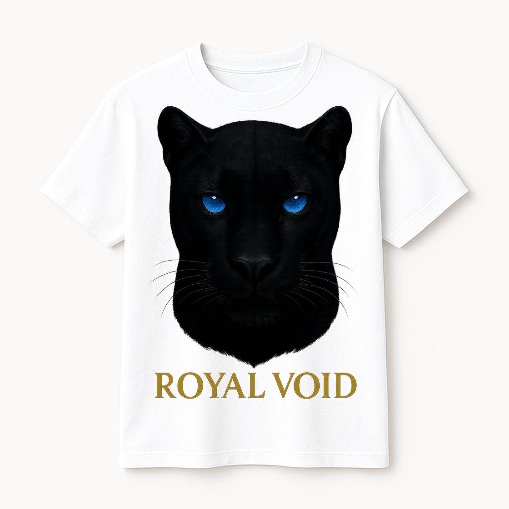 ROYAL VOID – Blue-Eyed Panther Graphic T-Shirt (Regular Fit)
