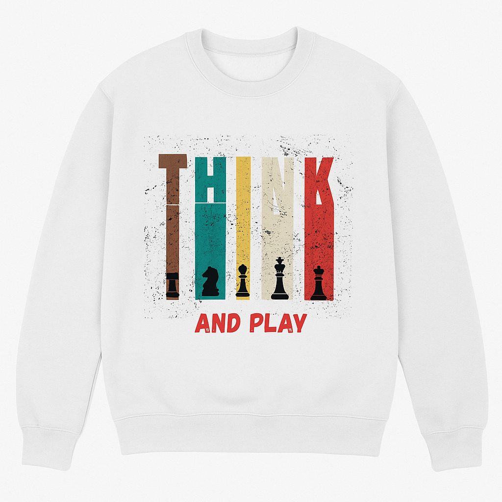 Ainvie Think & Play Chess Sweatshirt – Premium 350 GSM Cotton Fleece