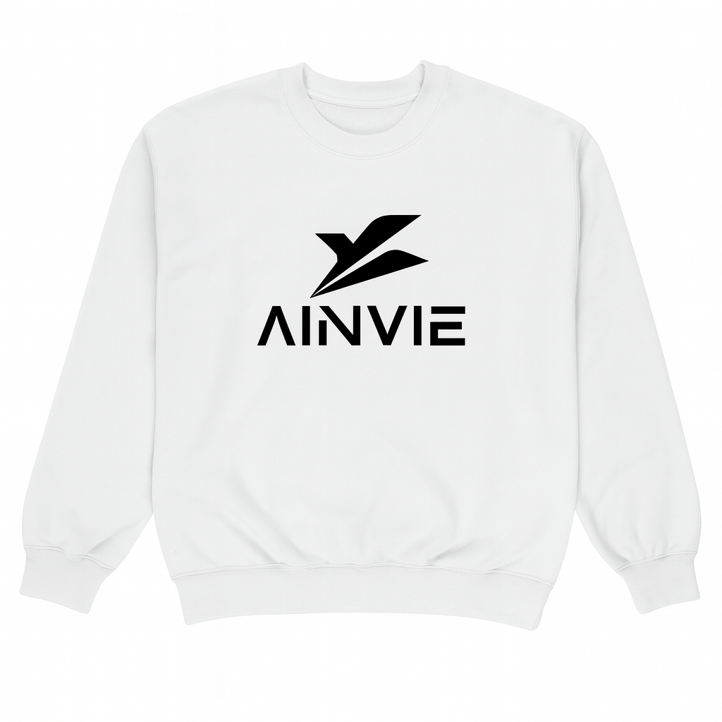 Ainvie Classic Logo Sweatshirt – Premium 350 GSM Cotton Fleece