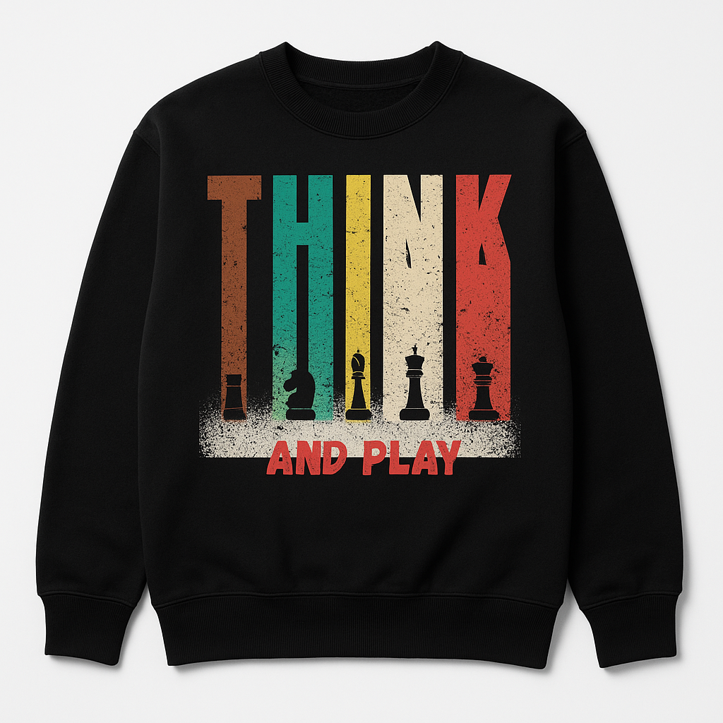 Ainvie Think & Play Chess Sweatshirt – Premium 350 GSM Cotton Fleece