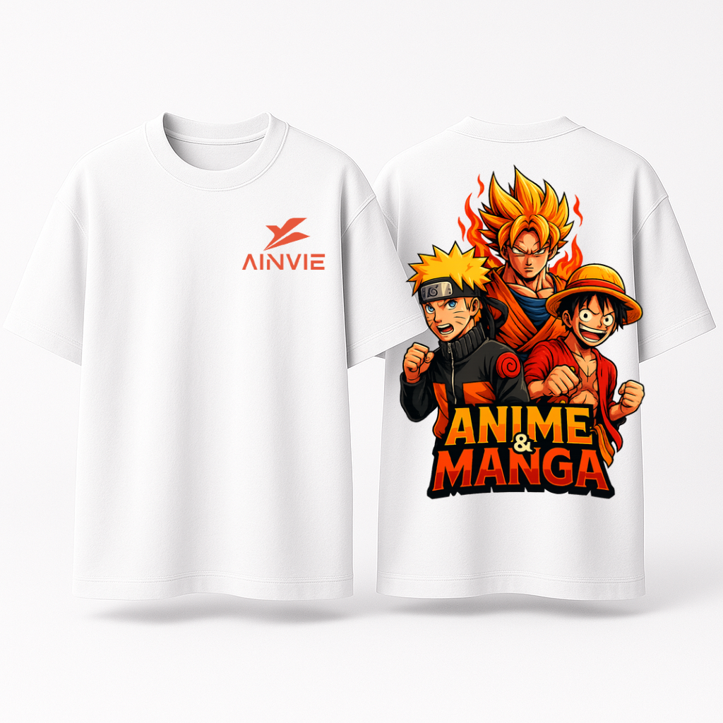 Anime & Manga Oversized T-Shirt – 220 GSM | 100% Cotton Premium Streetwear