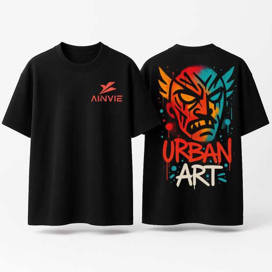 Urban Art Oversized T-Shirt – 220 GSM | 100% Cotton Premium Streetwear