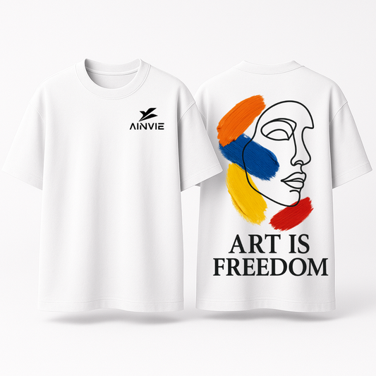 Art is Freedom Oversized T-Shirt – 220 GSM | 100% Cotton Premium Streetwear