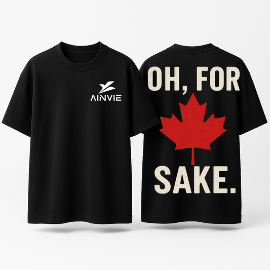 Oh, For Sake Maple Leaf Oversized T-Shirt – 220 GSM | 100% Cotton Premium Streetwear
