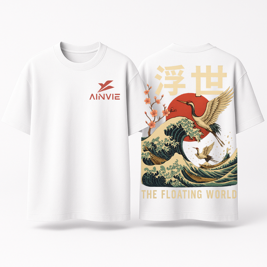 The Floating World Oversized T-Shirt – 220 GSM | 100% Cotton Premium Streetwear