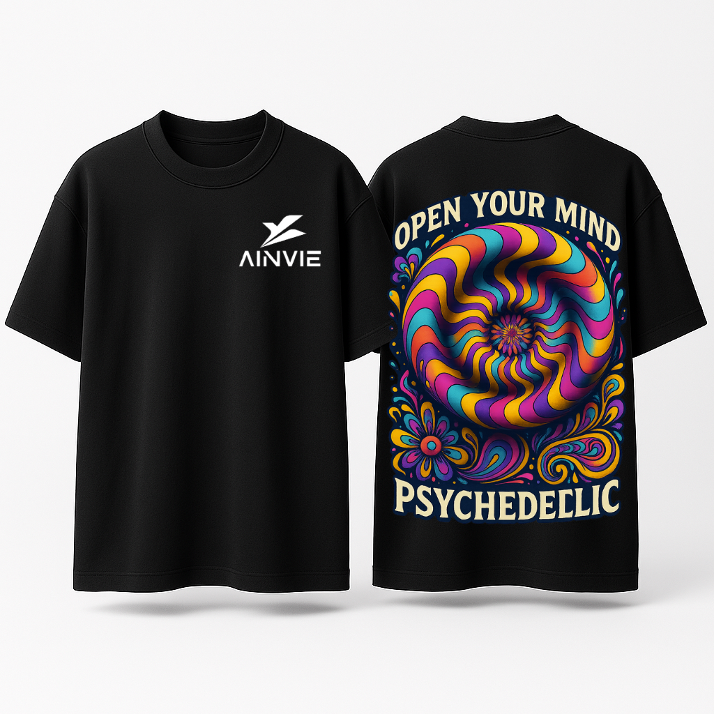 Open Your Mind Psychedelic Oversized T-Shirt – 220 GSM | 100% Cotton Premium Streetwear