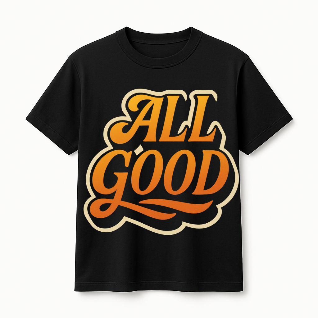 ALL GOOD Oversized/Regular T-Shirt – 220 GSM / 180 GSM | 100% Cotton Premium Streetwear