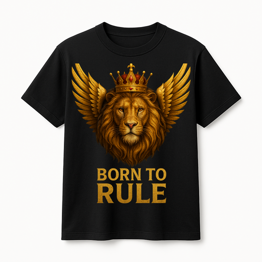 Born To Rule – Premium Lion Crown Tee (Unisex)