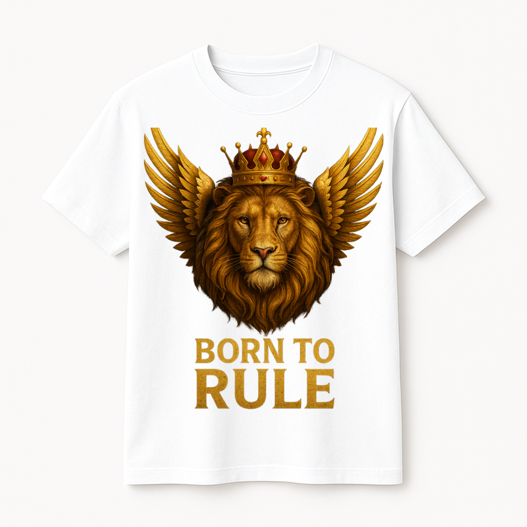 Born To Rule – Premium Lion Crown Tee (Unisex)