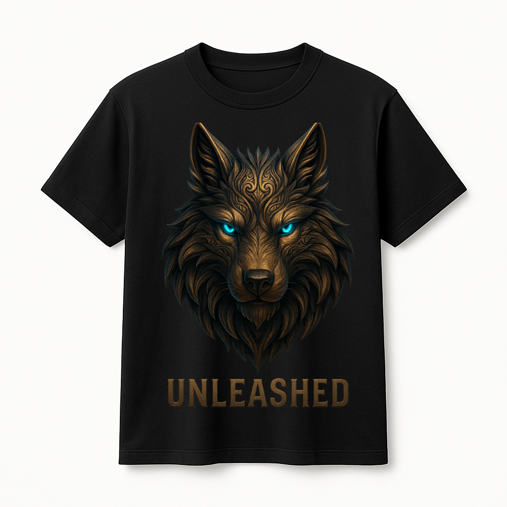 Unleashed Wolf Oversized T-Shirt – Fierce Spirit | 100% Cotton, 180 GSM