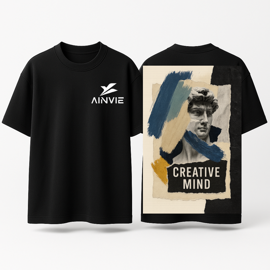 AINVIE “Creative Mind” Oversized Premium T-Shirt | 220 GSM | 100% Cotton