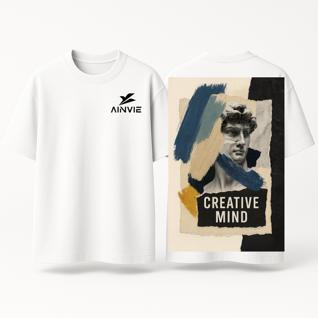 AINVIE “Creative Mind” Oversized Premium T-Shirt | 220 GSM | 100% Cotton