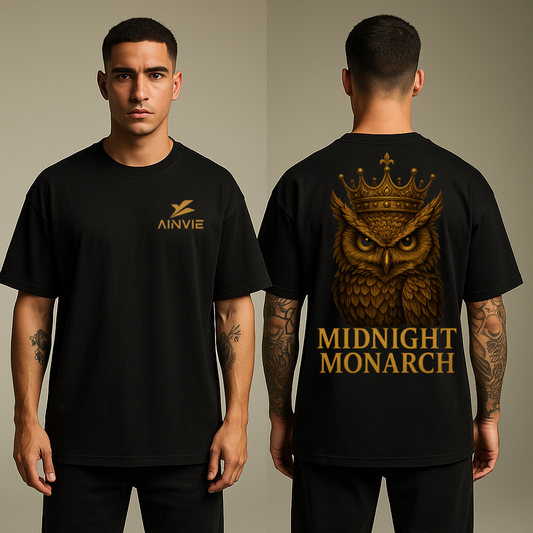 MIDNIGHT MONARCH – Oversized Premium Tee by AINVIE