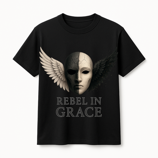 REBEL IN GRACE – Duality Mask Wings T-Shirt (Regular Fit)