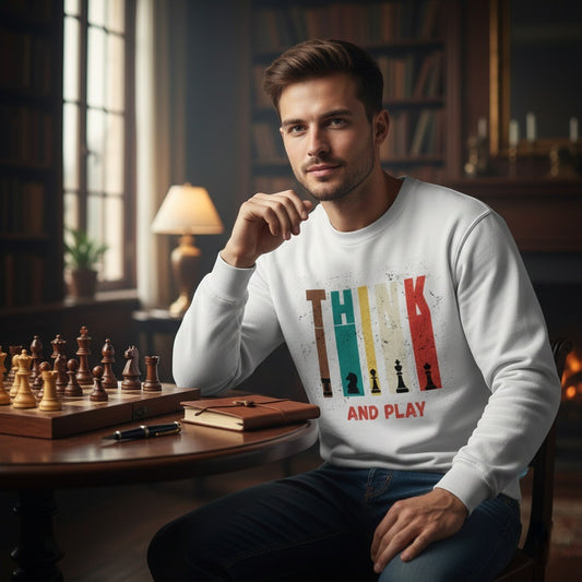 Ainvie Think & Play Chess Sweatshirt – Premium 350 GSM Cotton Fleece