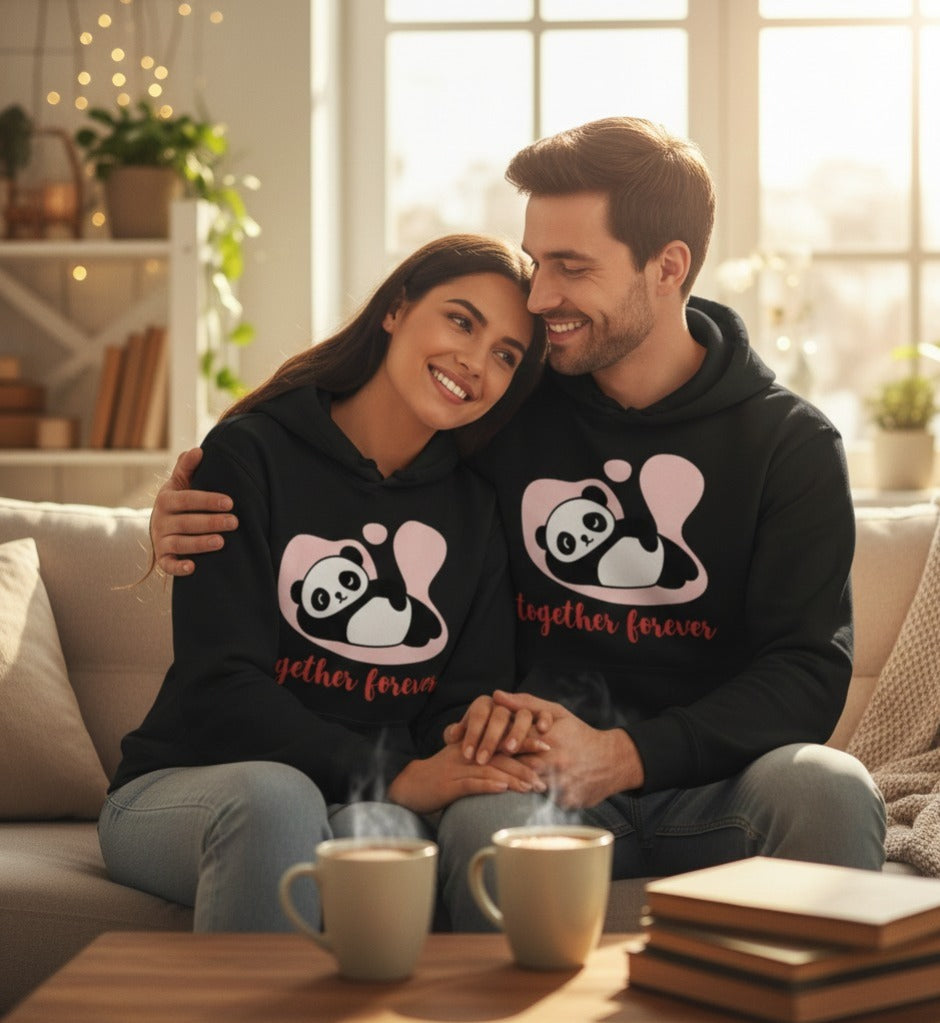 Together Forever Panda Hoodie – Cozy Couple Edition