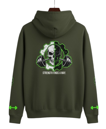 Iron Legacy Skull Hoodie – Strength Finds a Way